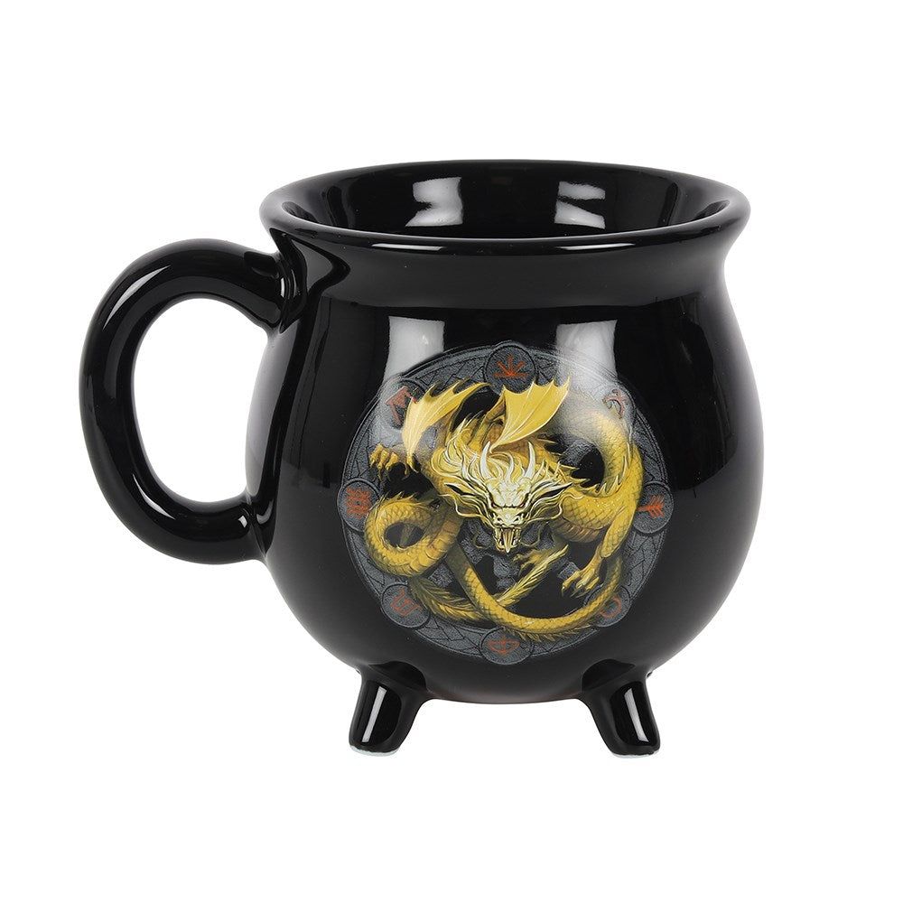 16 oz Anne Stokes Ceramic Color Changing Cauldron Mug - Imbolc, SKU PG-15017, UPC 700317071204