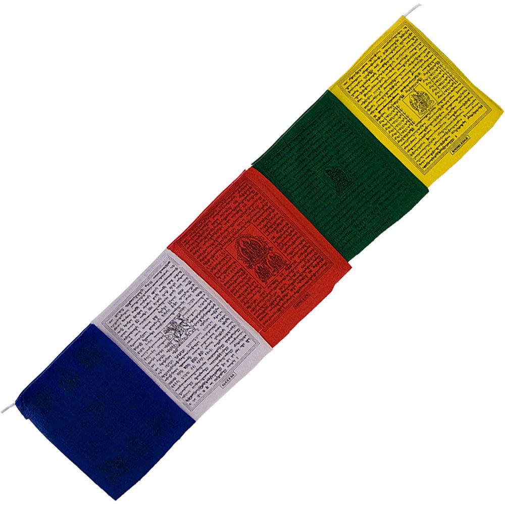 144&quot; Tibetan Prayer Flags - 25 Flaps Traditional, SKU KH-57402, UPC 700317117636