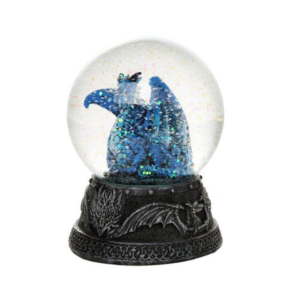 4.75&quot; Blue Dragon Water Globe, SKU PG-11784, UPC 700317118343