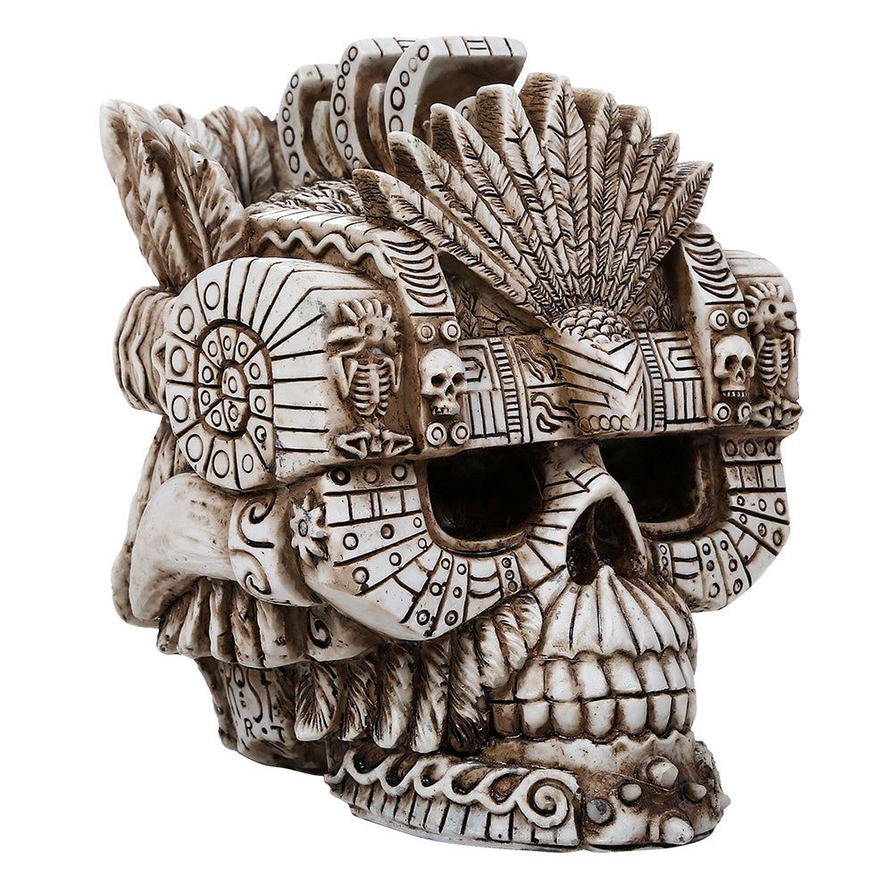 6.25&quot; Montezuma Skull Statue, SKU PG-12428, UPC 700317072089