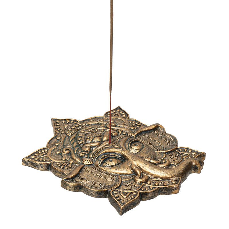 5.7&quot; Ganesha Head Stick Incense Burner, SKU PG-15133, UPC 700317077756