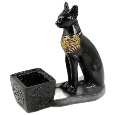3&quot; Egyptian Bastet Solid Brass Burner, SKU ANT117, UPC 6016008159149