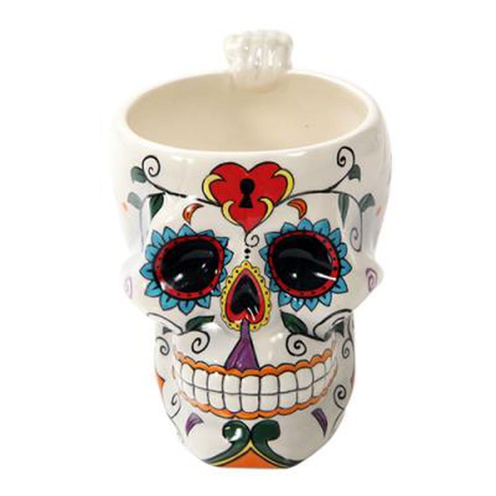 7&quot; Ceramic Mug - Day of the Dead Skull #1, SKU PG-11035, UPC 700317045359