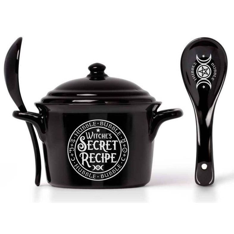6&quot; Bowl/Serving Dish with Spoon Set - Witches Secret Recipe, SKU PG-14844, UPC 700317032861