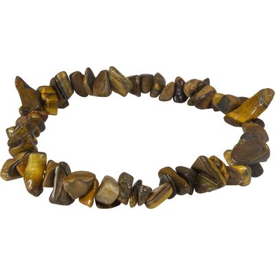 Gemstone Chips Elastic Bracelet - Tiger Eye, SKU KH-95696, UPC 700317128229