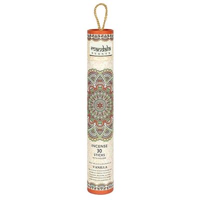 Mandala Incense Sticks with Holder - Vanilla (30 Sticks), SKU PG-14860-V, UPC 700317036050