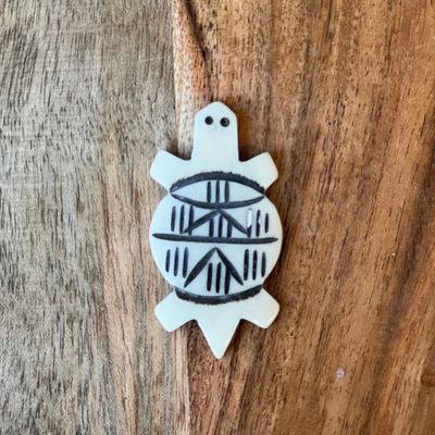 2&quot; Bone Carved Pendant/Bead - Turtle, SKU 30140029, UPC 6016017719754