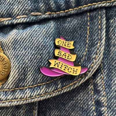 One Bad Witch Hat Enamel Pin, SKU XZ3809-106, UPC 6016008370377