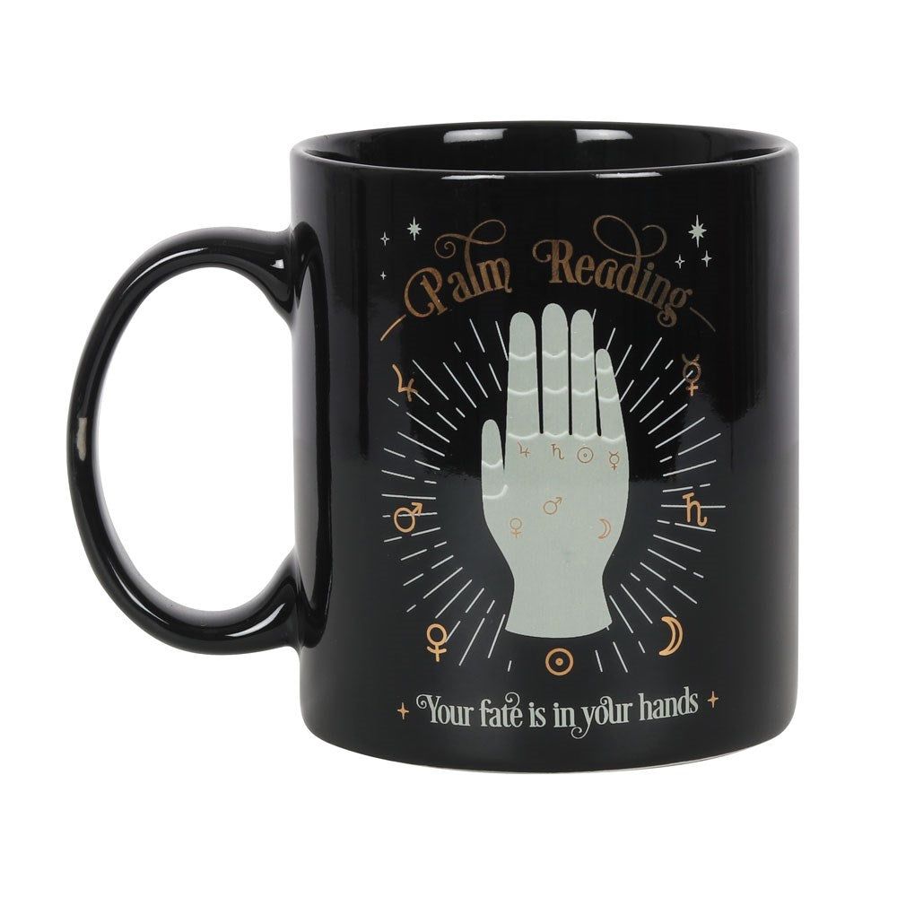 11 oz Ceramic Tarot Card Mug - Palm Reading, SKU PG-15002, UPC 700317071068