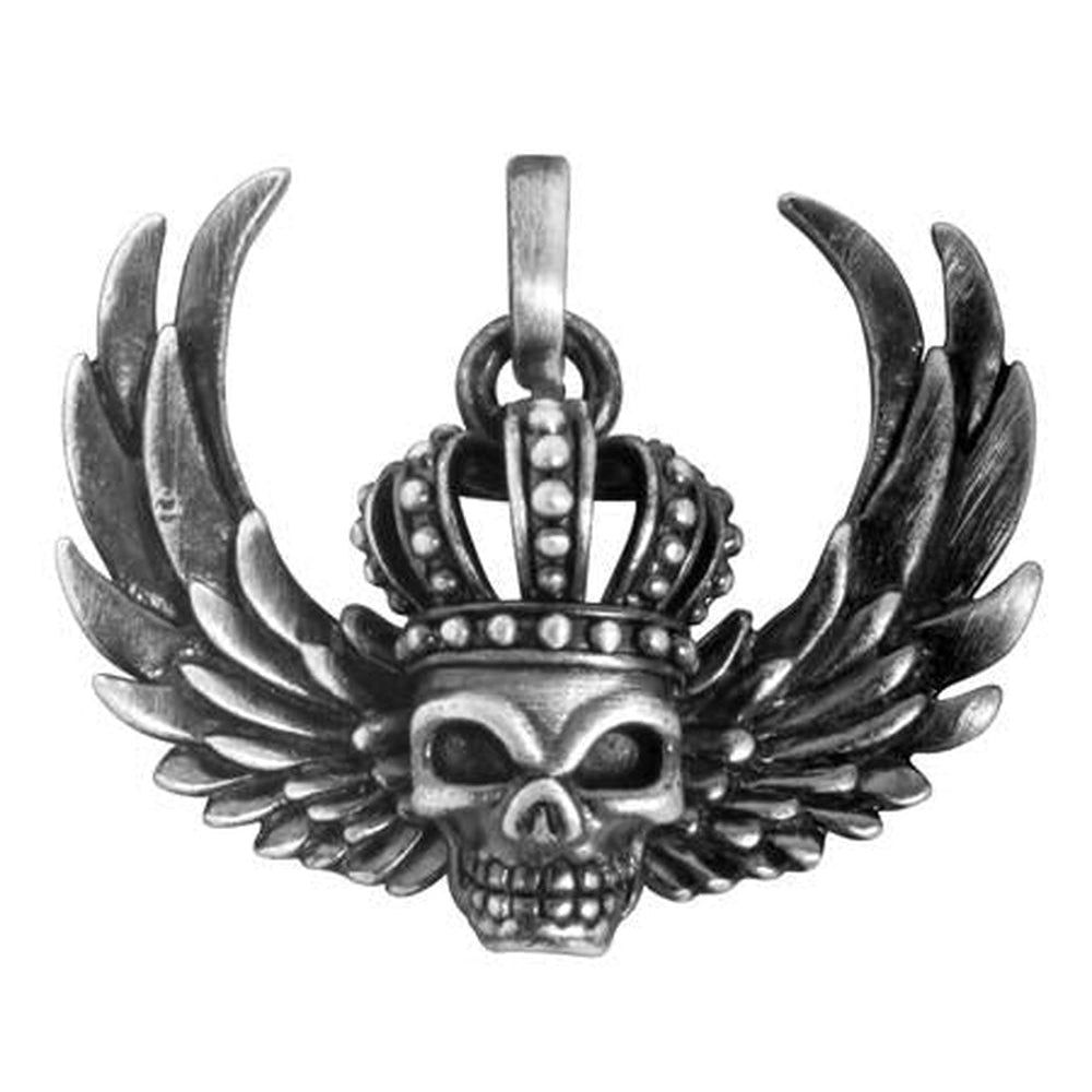 Crown Wing Skull Pendant, SKU PG-Y2867, UPC 6016008966945
