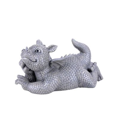 12.25&quot; Garden Dragon Statue - Day Dreaming, SKU PG-13425, UPC 700317030607