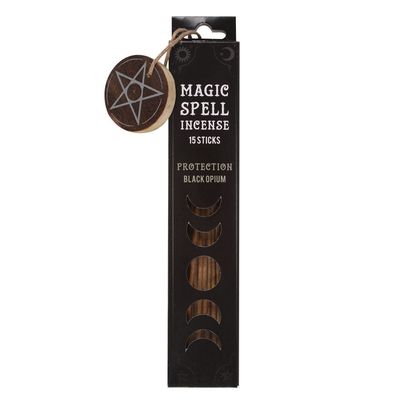 Magic Spell Incense Sticks - Protection - Black Opium (Pack of 15), SKU PG-14591, UPC 700317031970