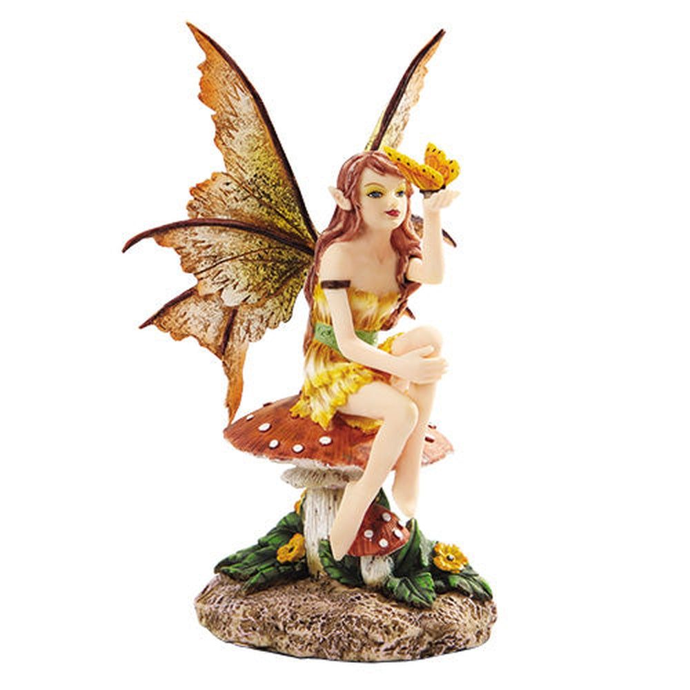 6.25&quot; Fairy Statue - Golden Butterfly Faery, SKU PG-9587, UPC 700317295426