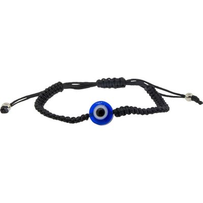 Adjustable Evil Eye Bracelet - Black, SKU KH-98824, UPC 700317066507