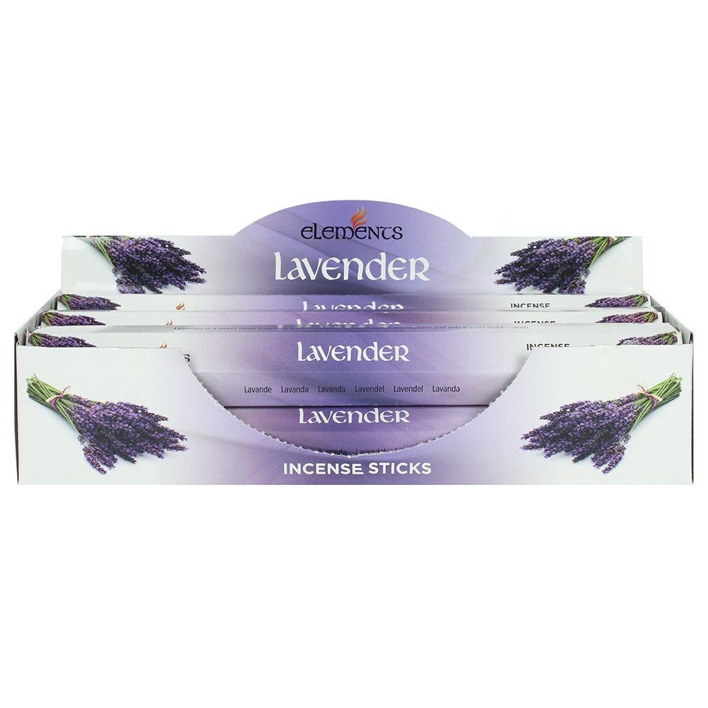 Elements Incense Sticks Display - Lavender (6 Packs of 20 Sticks), SKU PG-14265, UPC 700317070337