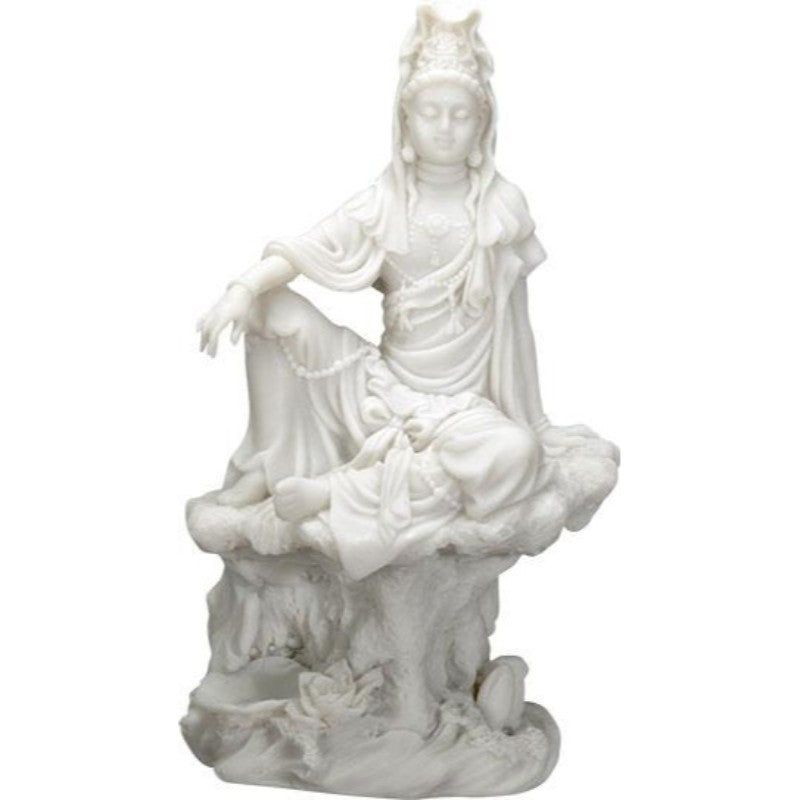 7&quot; Water &amp; Moon Kuan Yin Statue, SKU PG-Y8044, UPC 700317252849