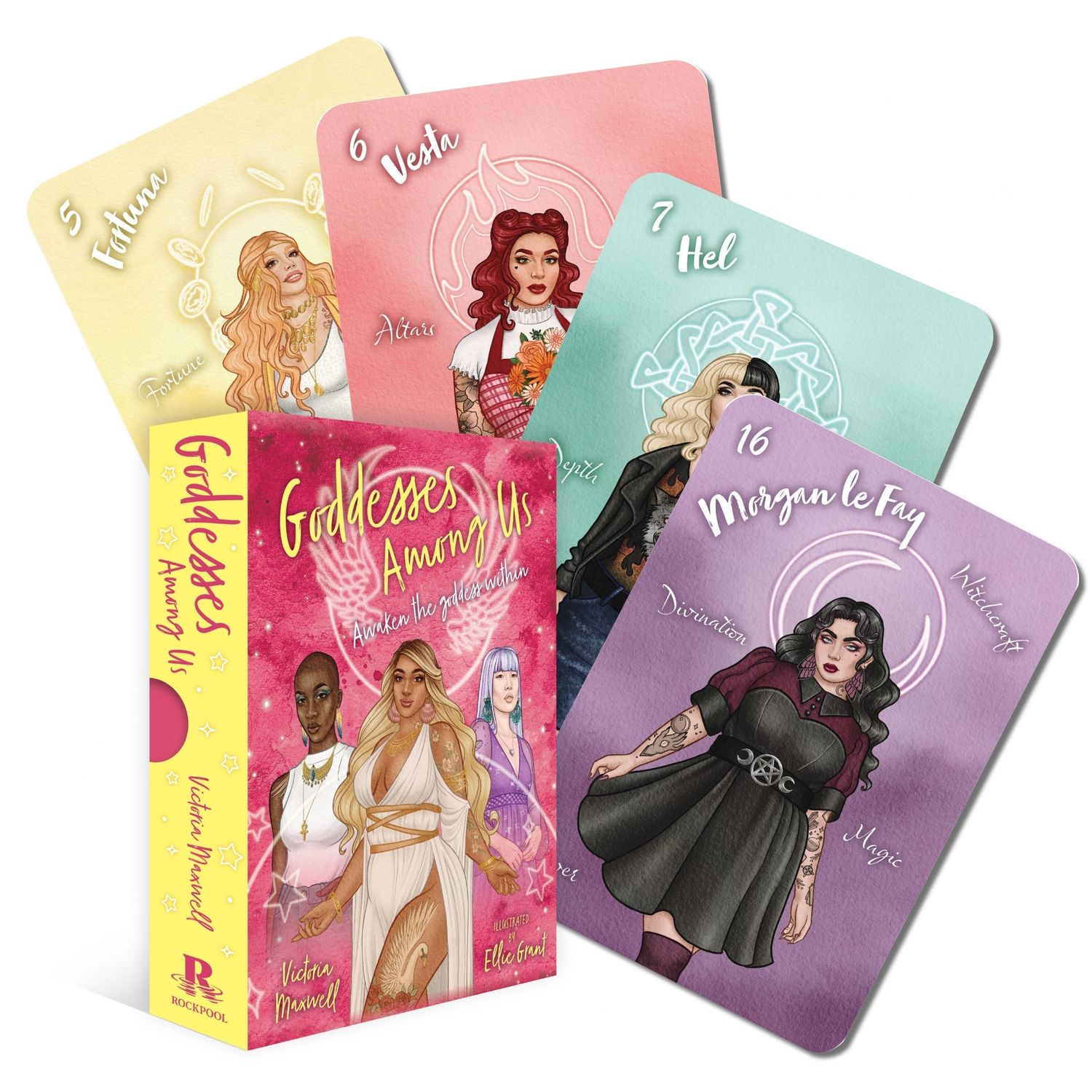 Goddesses Among Us Oracle Deck by Victoria Maxwell, Ellie Grant, SKU RP-88, UPC 700317068594