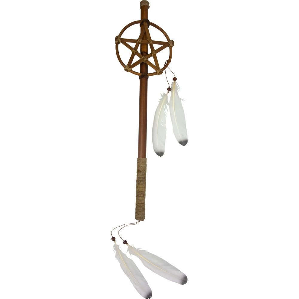19&quot; Ceremonial Stick - Pentacle, SKU KH-31274, UPC 700317022701