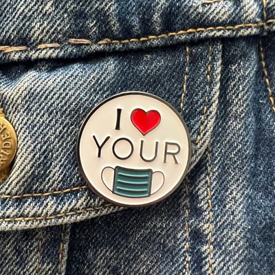 I Love Your Mask Enamel Pin, SKU XZ4456-134, UPC 6016001863890