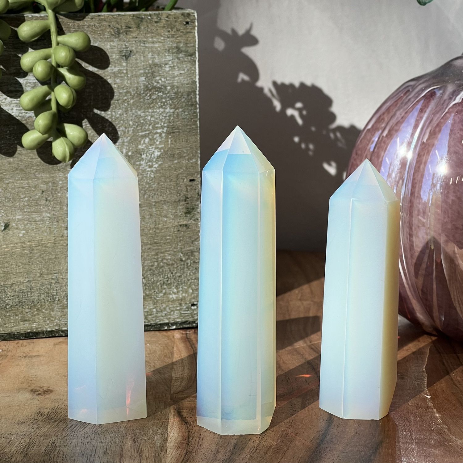 3-4&quot; Gemstone Obelisk - Opalite, SKU KH-17759, UPC 700317034018