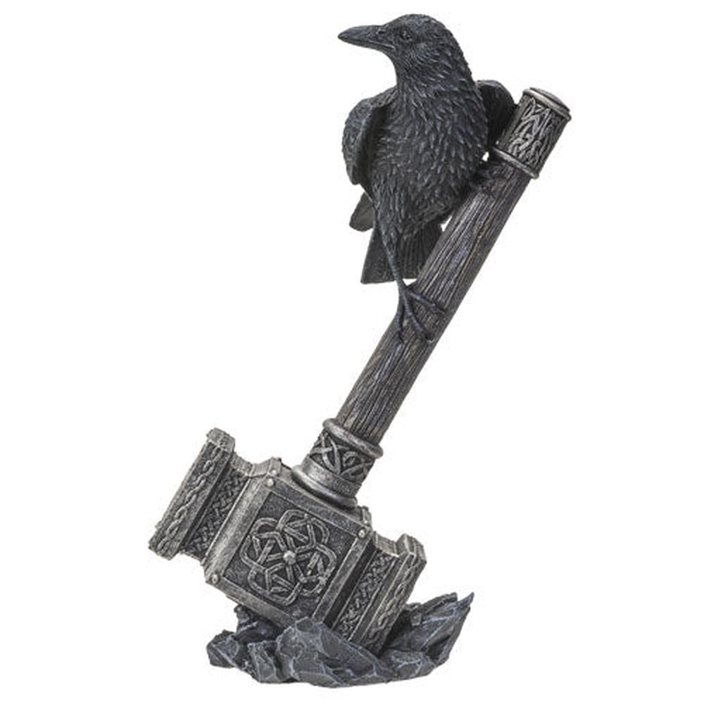 9.25&quot; Raven on Hammer Statue, SKU PG-14530, UPC 700317124788