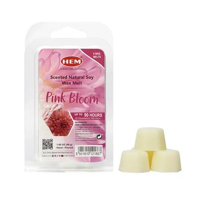 HEM Scented Natural Soy Wax Melt - Pink Bloom (Pack of 6 Melts), SKU 9627, UPC 6016009563549
