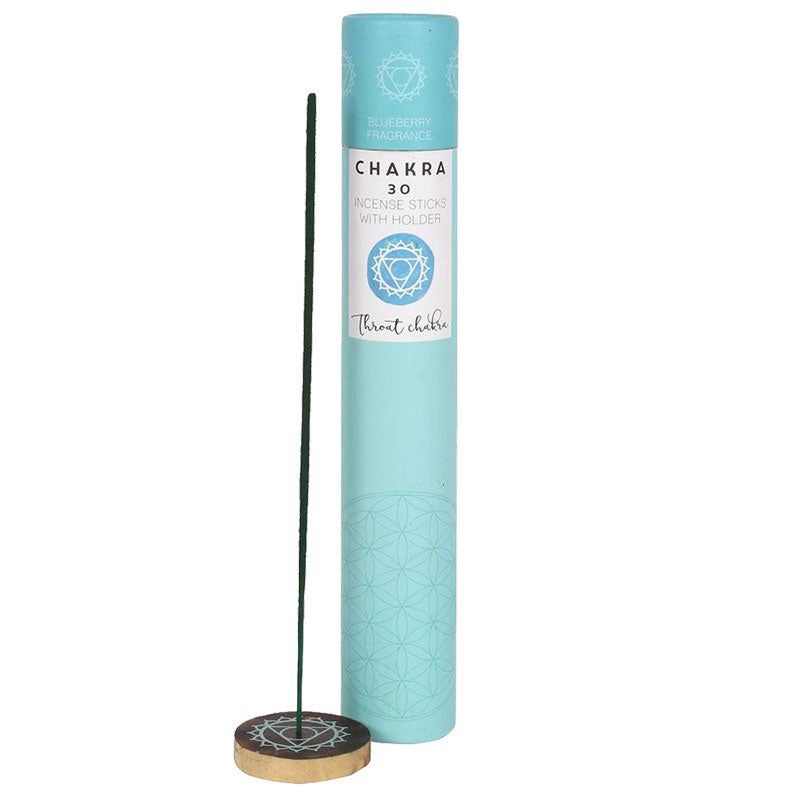 Chakra Incense Sticks with Holder - Throat - Blueberry (30 Sticks), SKU PG-13971, UPC 700317075639
