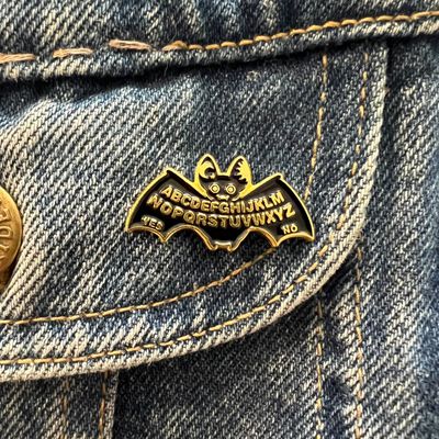Bat Ouija Enamel Pin, SKU XZ4009-120, UPC 6016005651653
