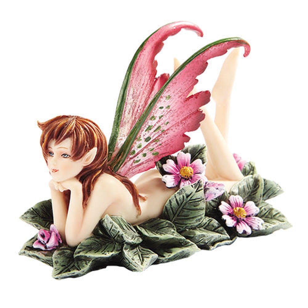5&quot; Fairy Statue - Sunbathing in Primrose Flowers, SKU PG-9591, UPC 700317030195