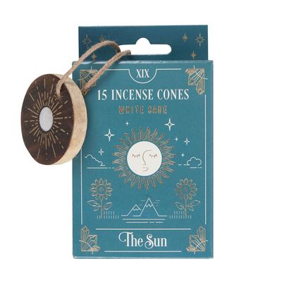 Tarot Series Incense Cones - The Sun - White Sage (Pack of 15), SKU PG-14587, UPC 700317031932