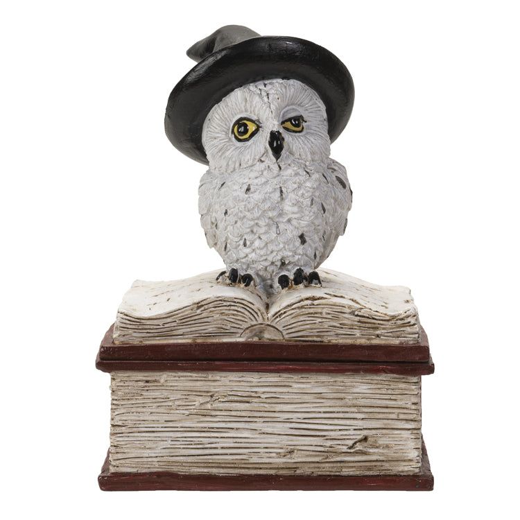 4&quot; Owl on Spell Book Statue, SKU PG-15114, UPC 700317077565