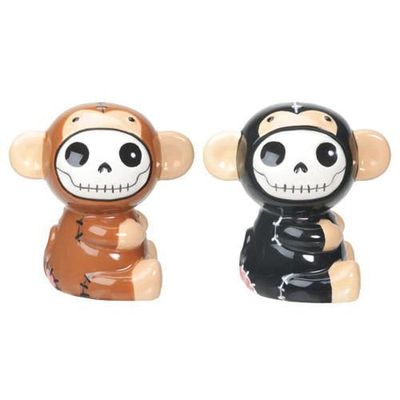 3.25&quot; Salt &amp; Pepper Shaker - Furrybones Munky, SKU PG-Y1386, UPC 700317119234
