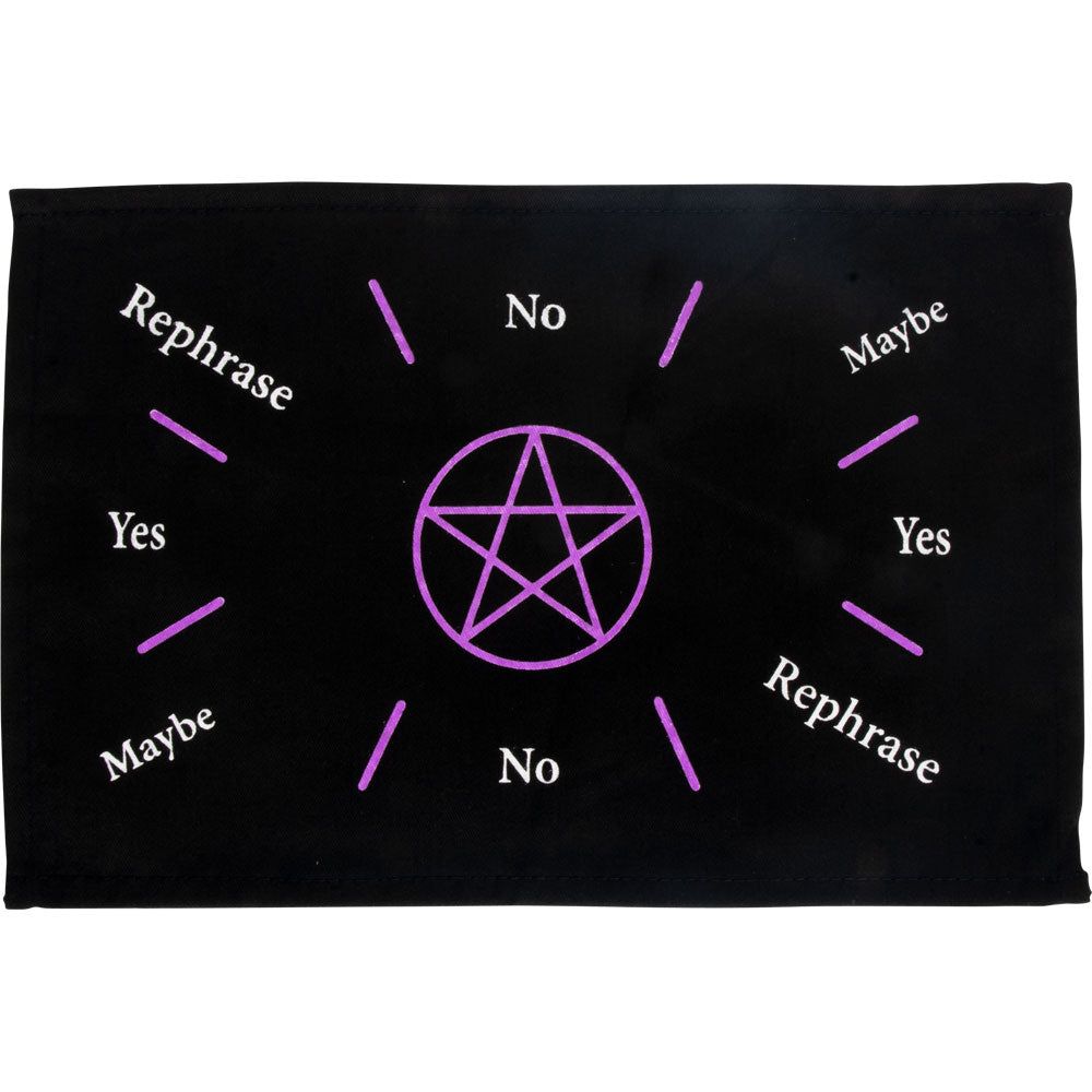 11.5&quot; Cotton Pendulum Mat - Purple Pentacle, SKU KH-64417, UPC 700317069461