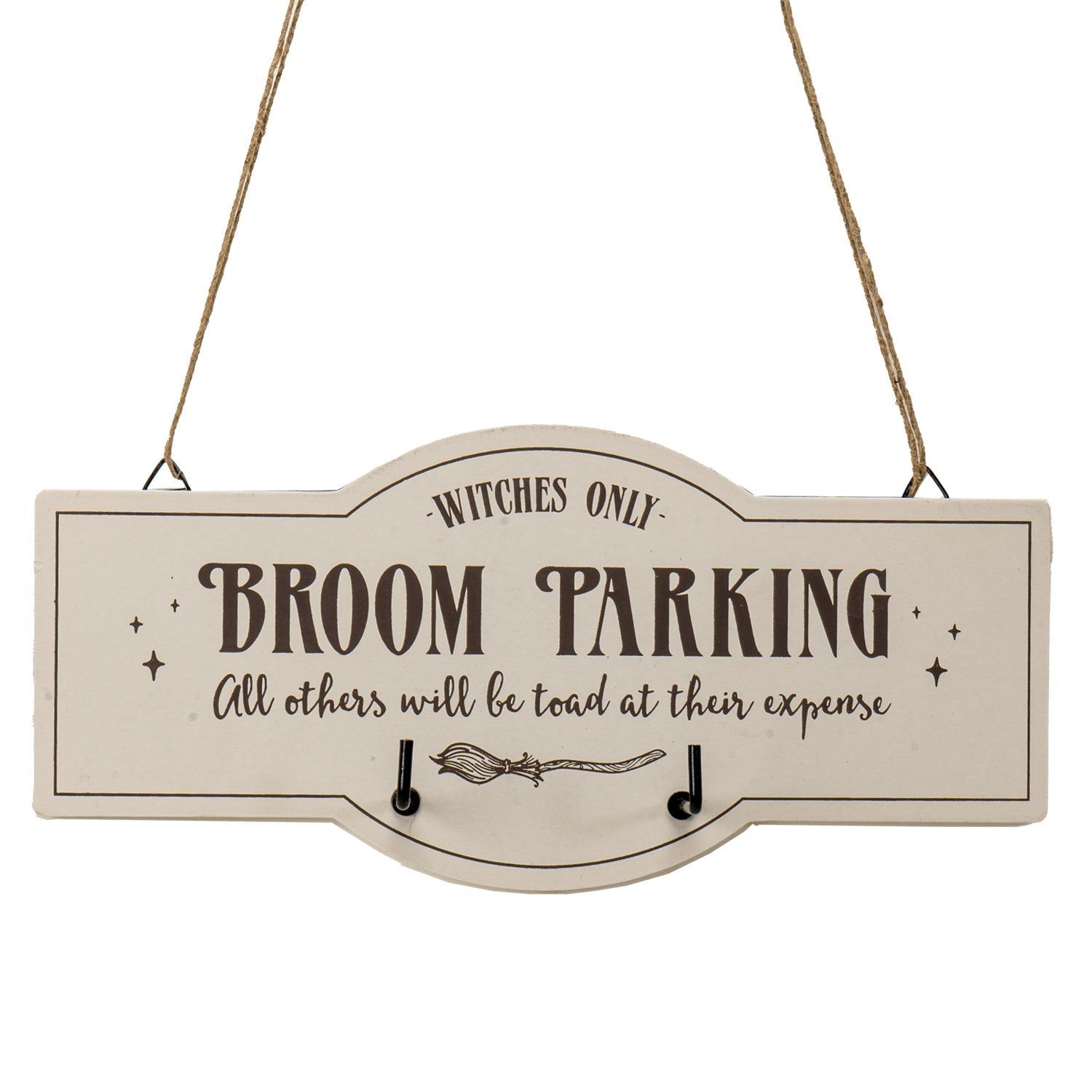 9.8&quot; Broom Parking Sign, SKU PG-15310, UPC 700317293651