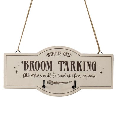 9.8&quot; Broom Parking Sign, SKU PG-15310, UPC 700317293651
