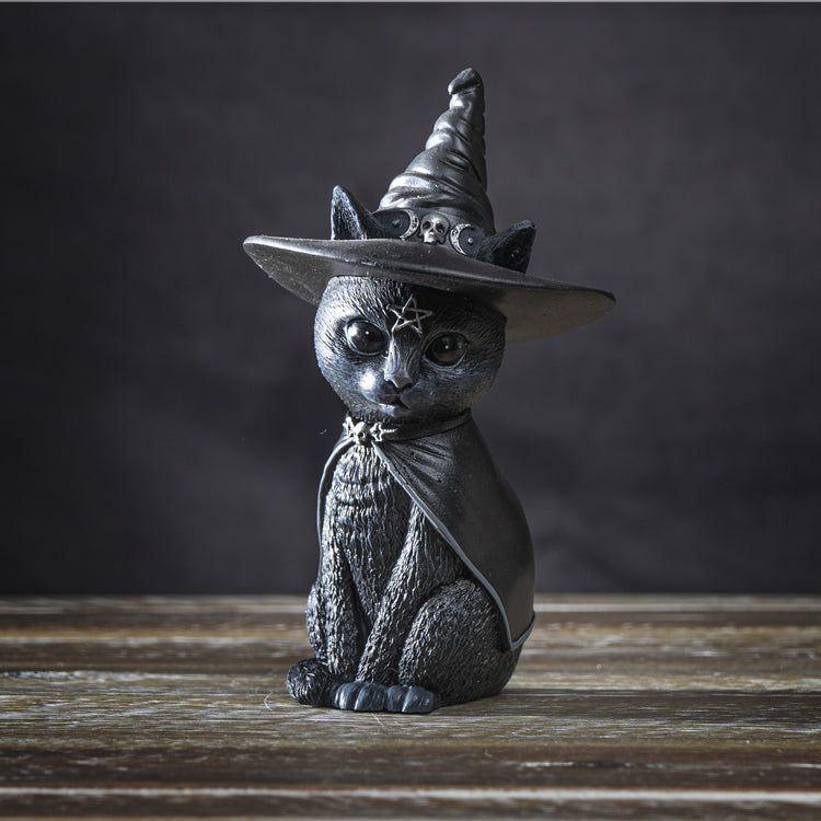 5.5&quot; Wizard Cat Statue, SKU PG-Y9316, UPC 700317125778