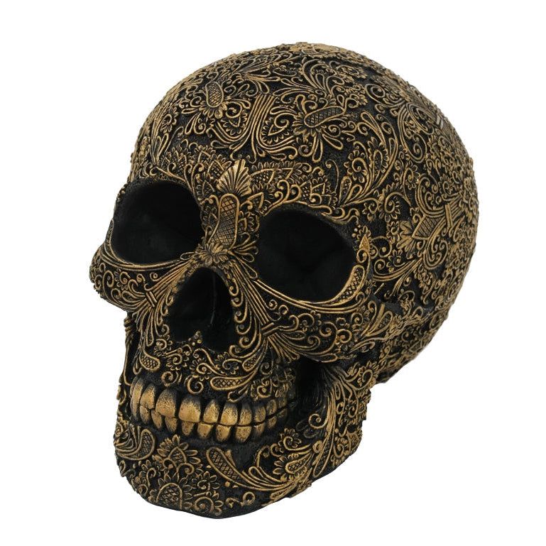 7&quot; Carved Skull Statue, SKU PG-13605, UPC 700317072218