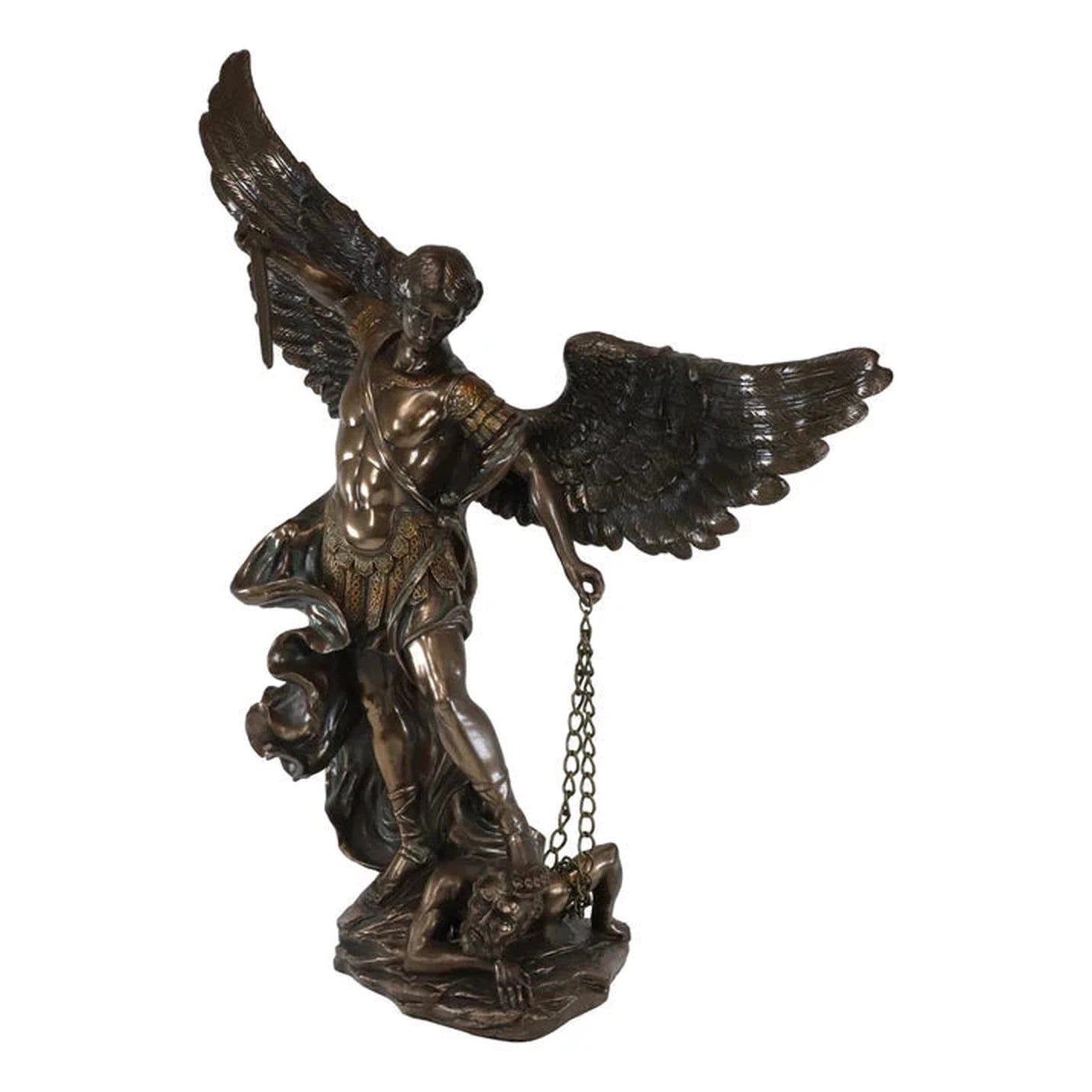 20.5&quot; Archangel Statue - St. Michael (Bronze), SKU PG-11053, UPC 700317290353