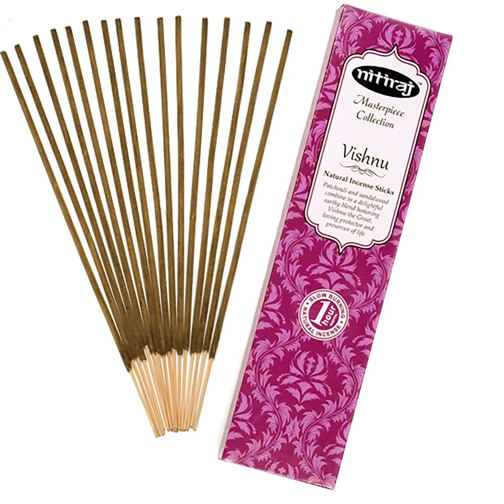 Nitiraj Masterpiece Incense 25 gram - Vishnu (Pack of 6), SKU KH-72937, UPC 700317121640