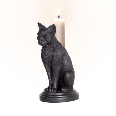 6.7&quot; Faust&#39;s Familiar Cat Candle Holder, SKU AL-V113, UPC 700317126348