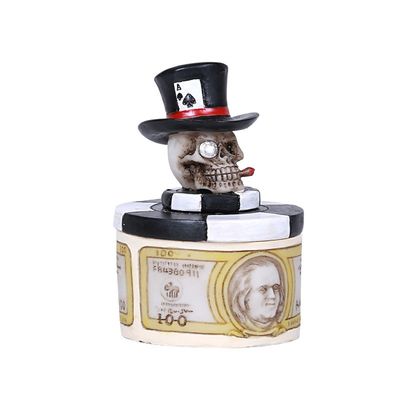 2&quot; Poker Money Skull (Pack of 4), SKU PG-12862, UPC 700317072256