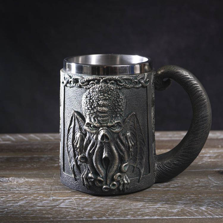 6&quot; Stainless Steel Resin Mug - Cthulhu, SKU PG-Y9295, UPC 700317293965