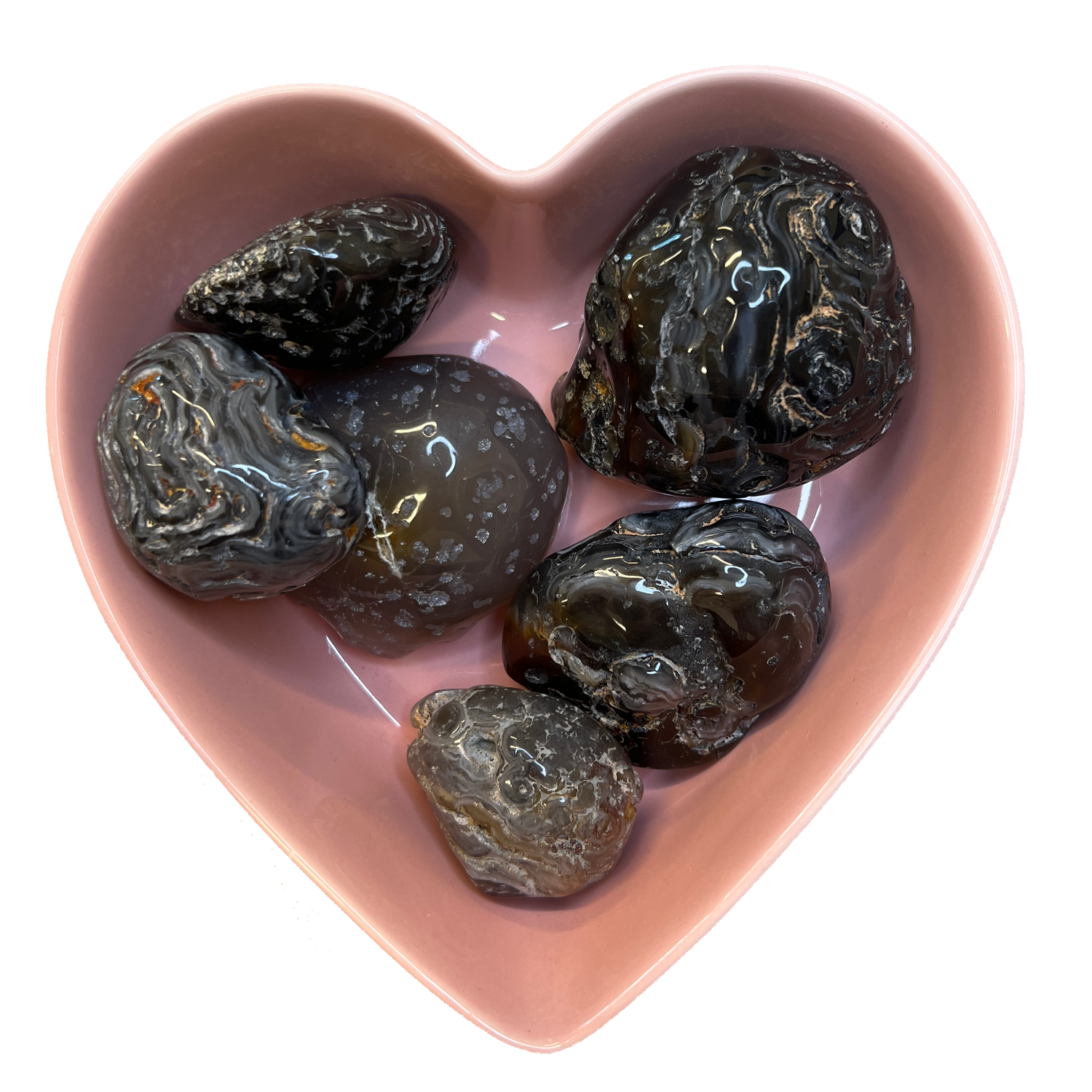 Enhydro Agate Tumbled Stone Natural Gemstone - One Stone, SKU TR-96, UPC 6016007176178