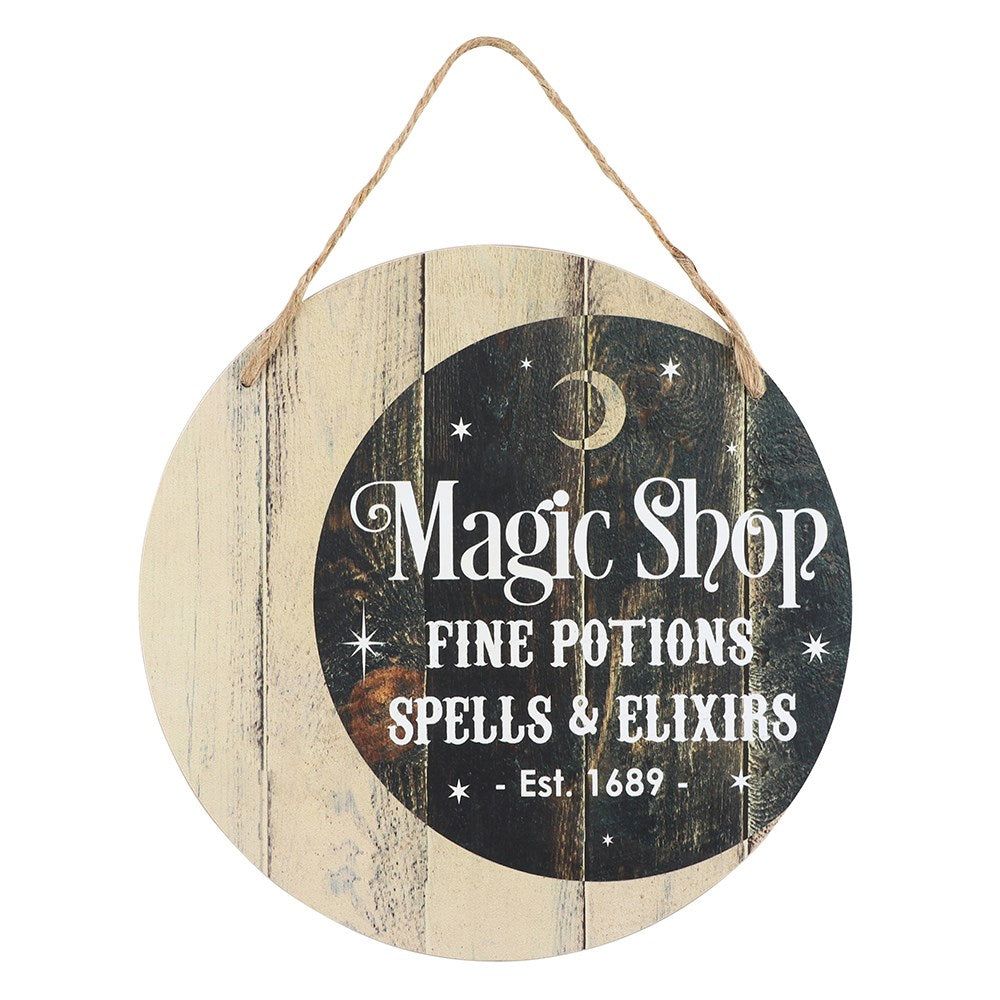 9.8&quot; Hanging Sign - Magic Shop Fine Potions, Spells, Elixirs, SKU PG-14092, UPC 700317058915