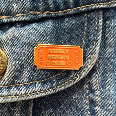 Lonely Hearts Club Ticket Enamel Pin, SKU XZ4111-137, UPC 6016009616672