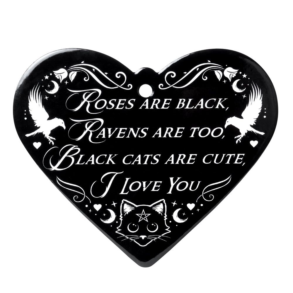 Roses are Black Heart Trivet, SKU AL-CT11, UPC 700317062509