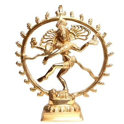 4&quot; Solid Brass Shiva Nataraja Statue, SKU 1244B, UPC 6016014150147