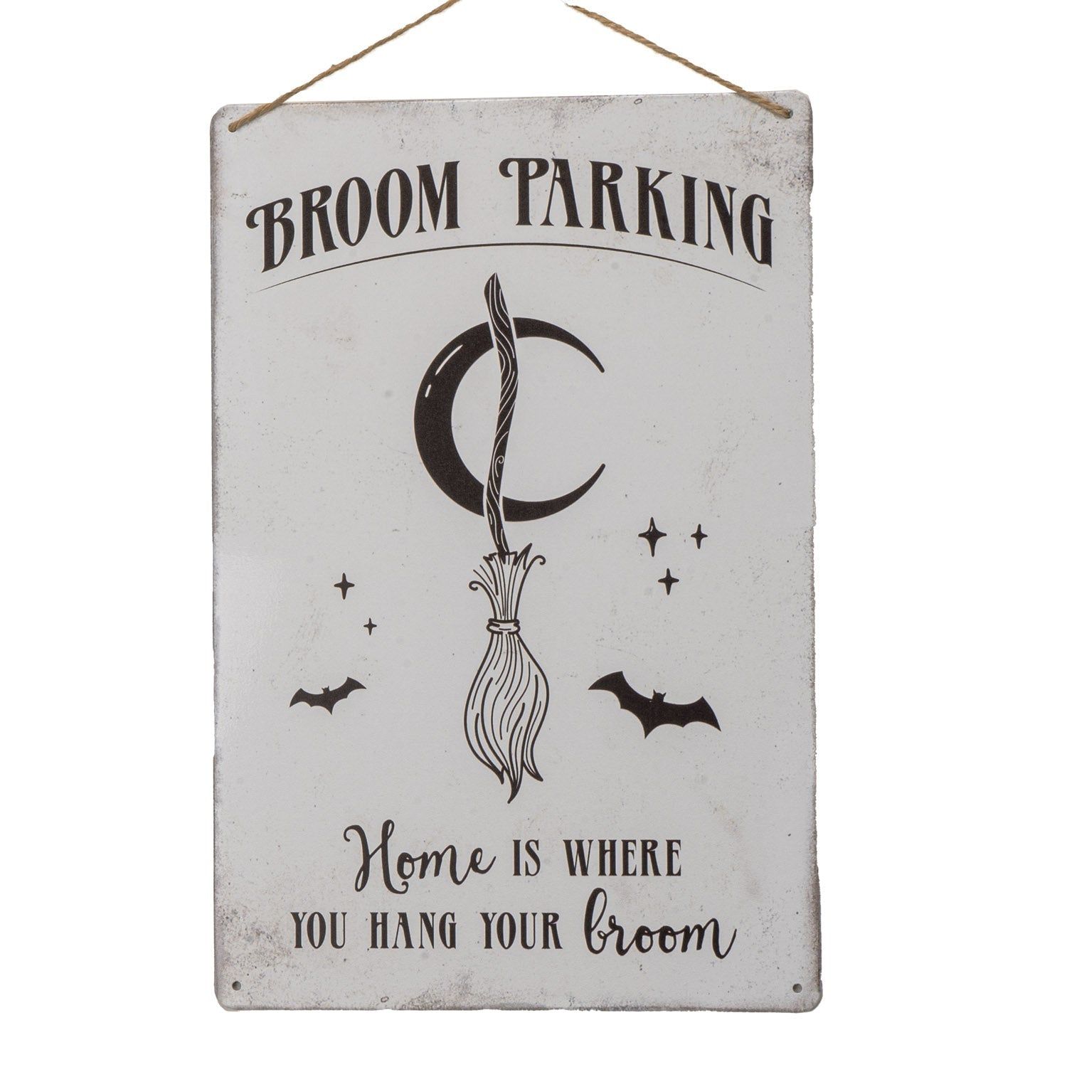 11.8&quot; Broom Parking Metal Sign, SKU PG-15311, UPC 700317293668