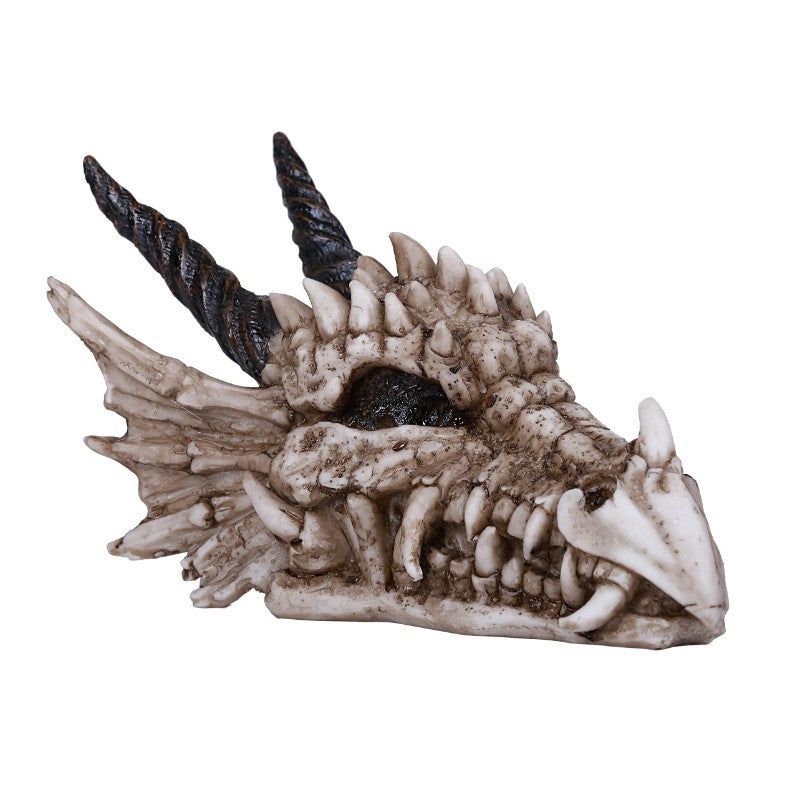 7.5&quot; Natural Dragon Skull Statue, SKU PG-12858, UPC 700317294191