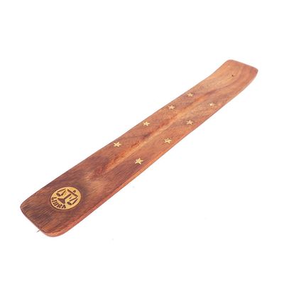 10&quot; Wood Incense Holder - Astrology - Libra, SKU ER3A-LI, UPC 700317021971